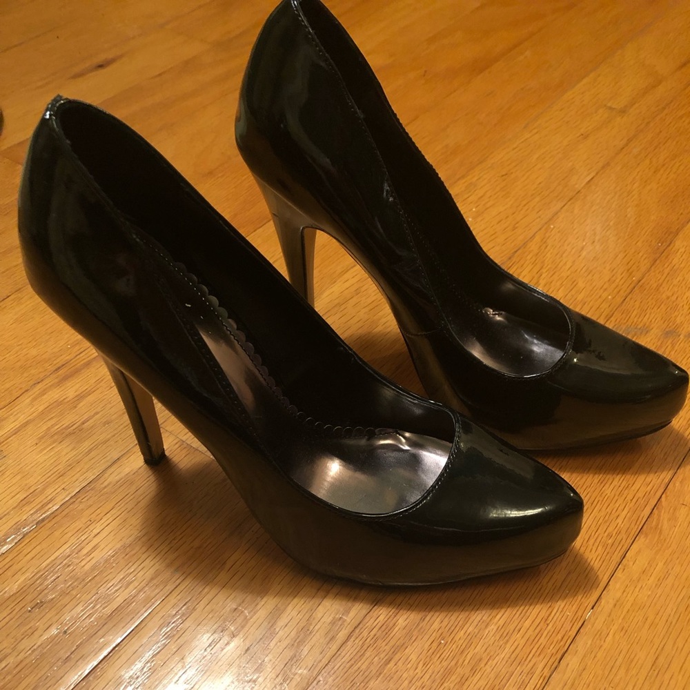 Glossy Black Patent Leather Pumps